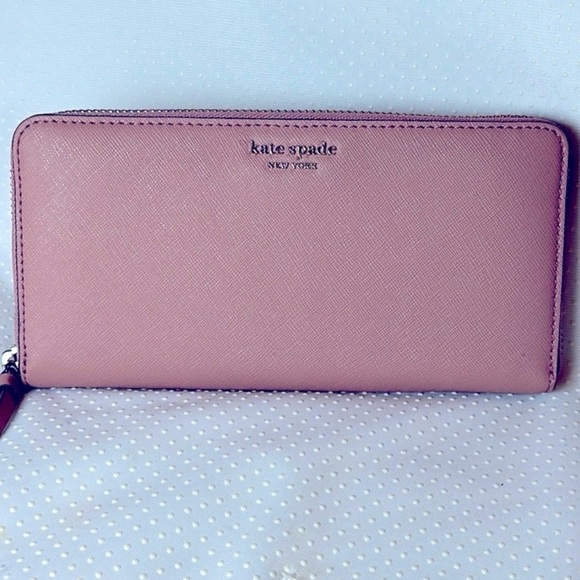 kate spade Handbags - Kate Spade Dusty Rose Zip-Around long Wallet